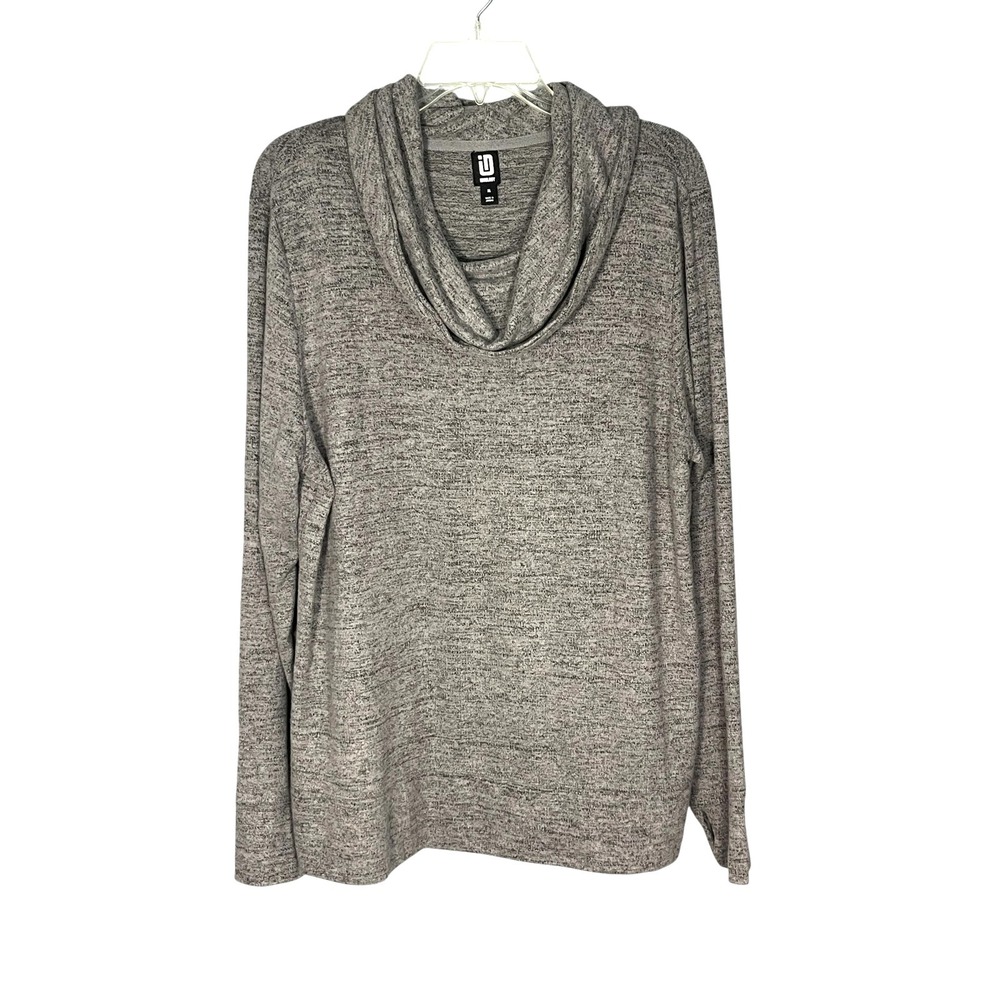 Ideology NWT Women's Long Sleeve Cowl Neck Top Shirt Gray XL‎ Super Soft
